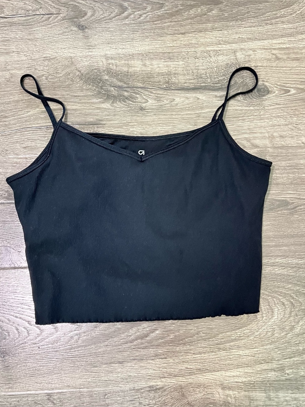 Gap Fit Women’s Black Spaghetti Strap Tank Size XL Regular Built in Shelf Bra